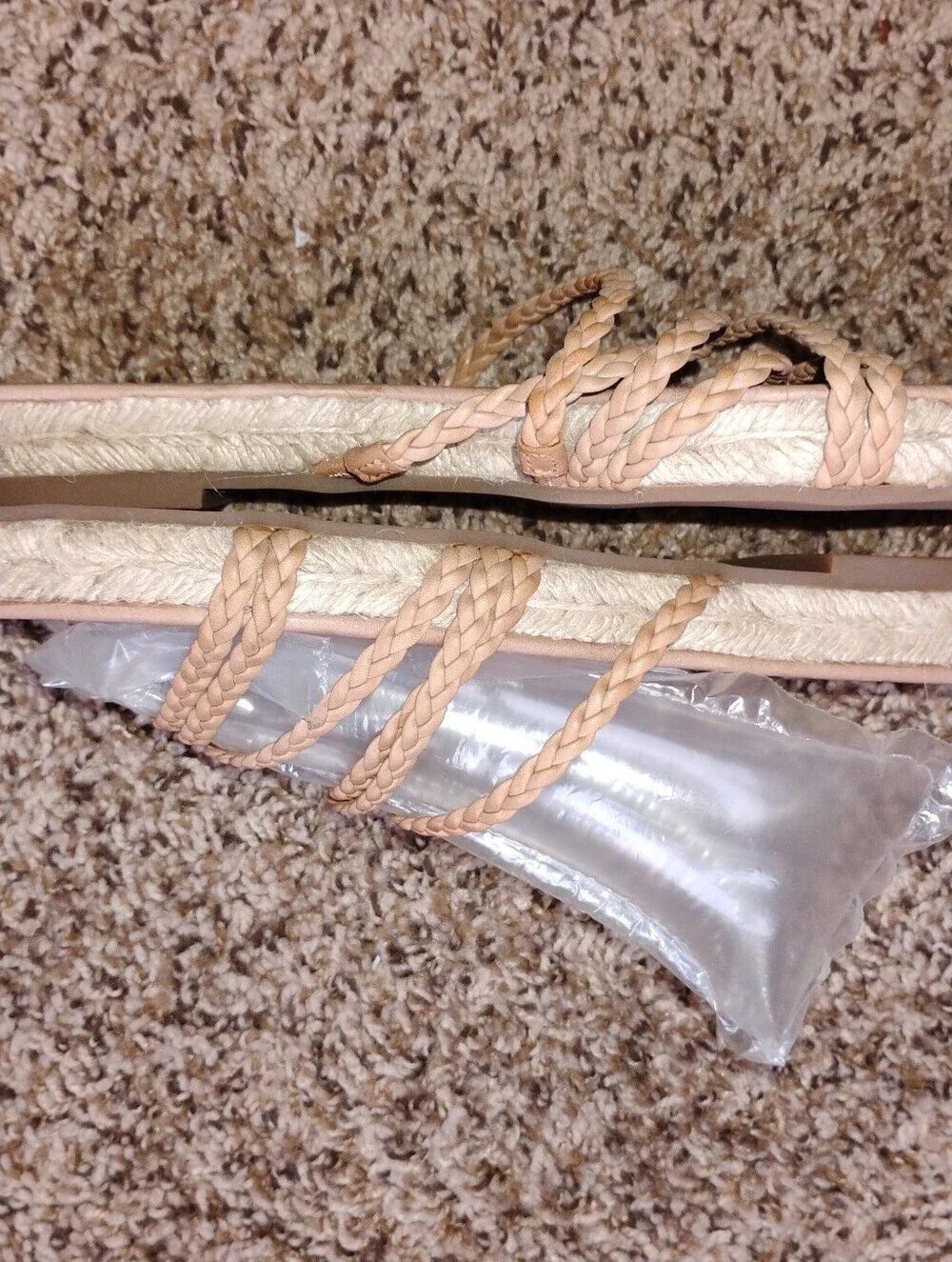 New Without Box Madewell Kathryn Braided Espadrille Slide Sandals Tan Size 7